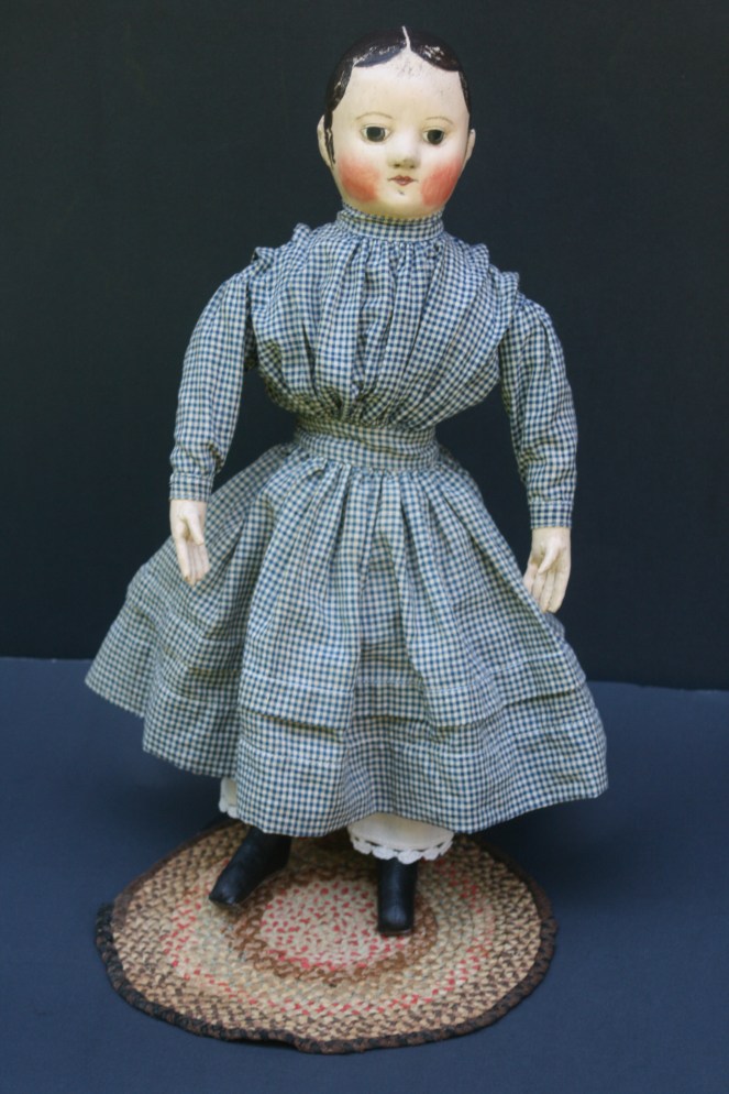 blue homespun check dress www.izannahwalker.com