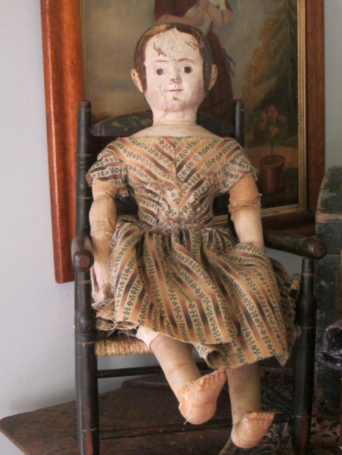 Very early and very wonderful Izannah Walker doll.