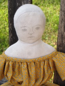 Even though this doll isn't as fancy, her simple pencil sketch features tug at my heartstrings...
