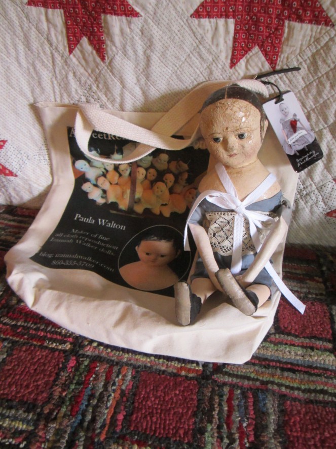 Izzybelle is strapped into her carrier so that she can see all the sights in San Antinio and at the UFDC Convention!