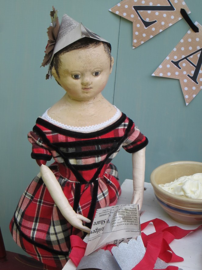 Making paper party hats!