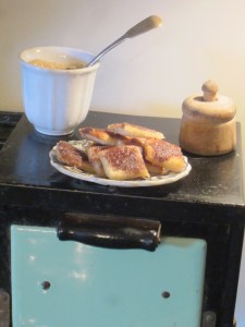 "If you'd like to go make a cup of tea and some cinnamon toast for your own breakfast, we'll wait to start eating breakfast until you get done."