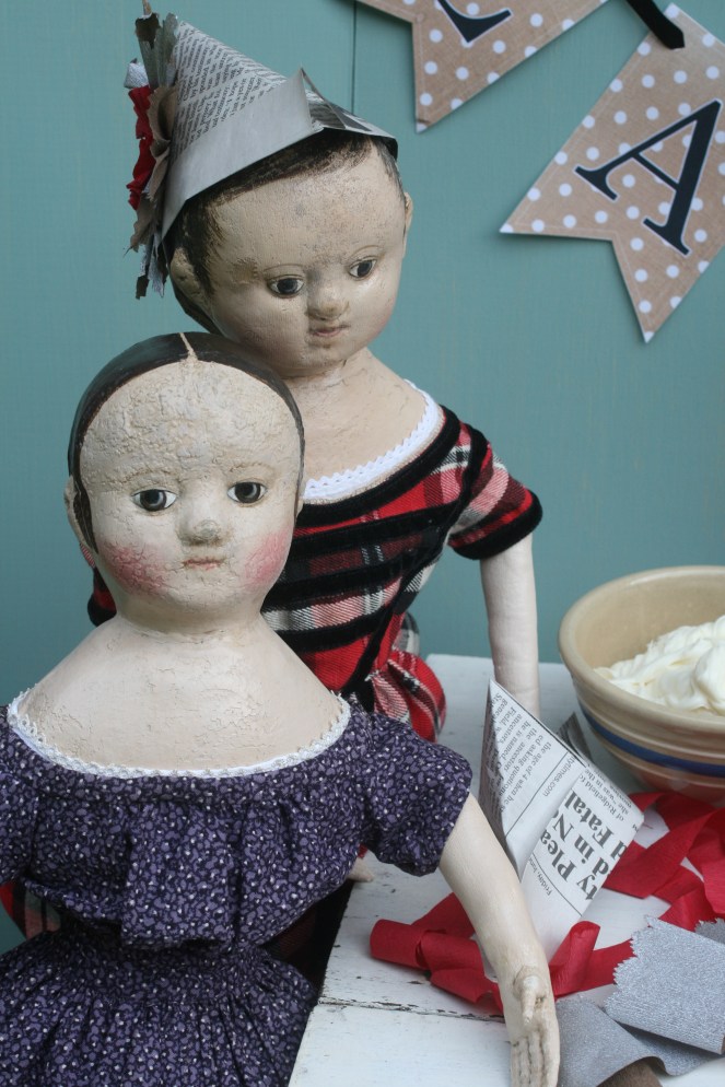 Four hands are better than two!  So many hats to make...