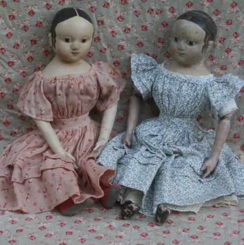 The original Isane, on the right and my reproduction of her on the left.