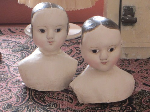 painted composition doll heads to use w/my izannah kit www.izannahwalker.com