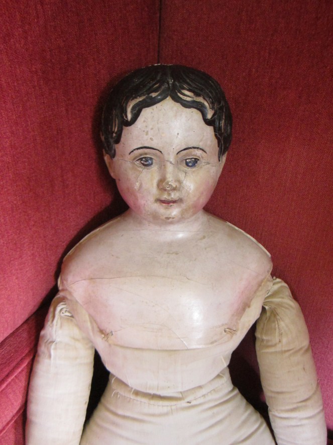 restored large papier-mache doll www.izannahwalker.com