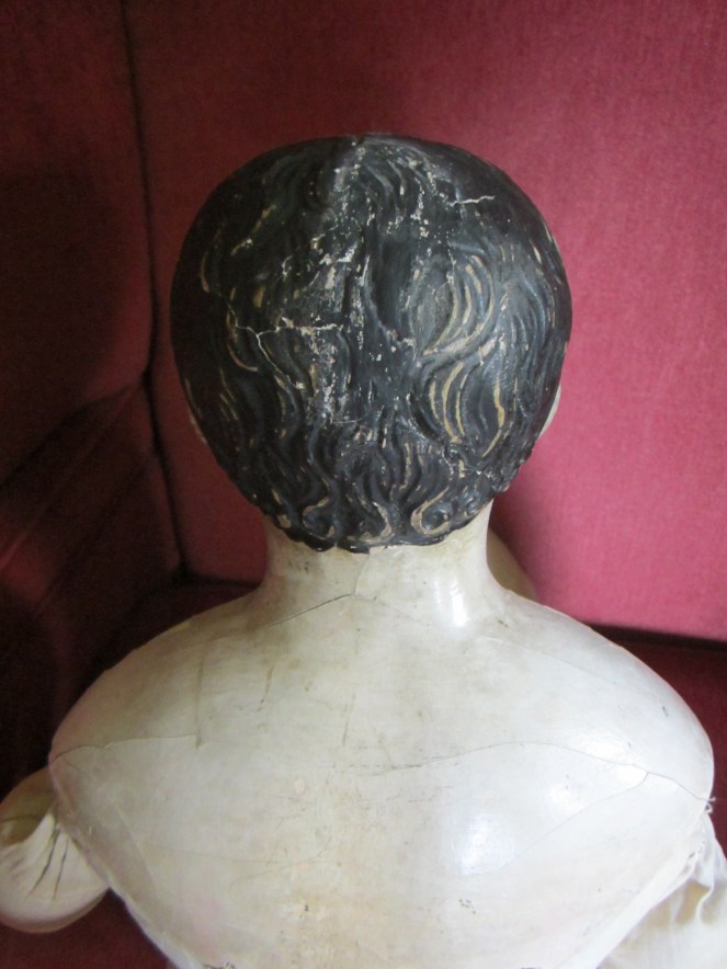 restored large papier-mache doll www.izannahwalker.com