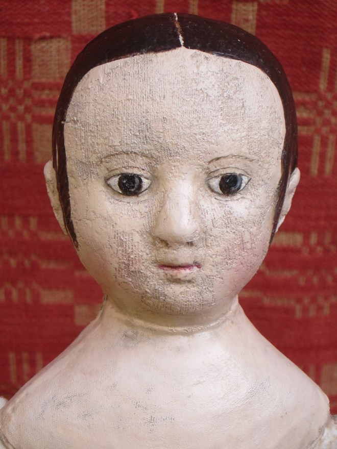 Lily 2 is the third doll that I'm working on that is still available for sale. If you love early, worn and primitive then Lily may be just the reproduction Izannah you have been longing for... Scroll down for additional photographs and information.