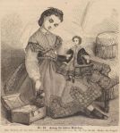 girl with doll and trunk